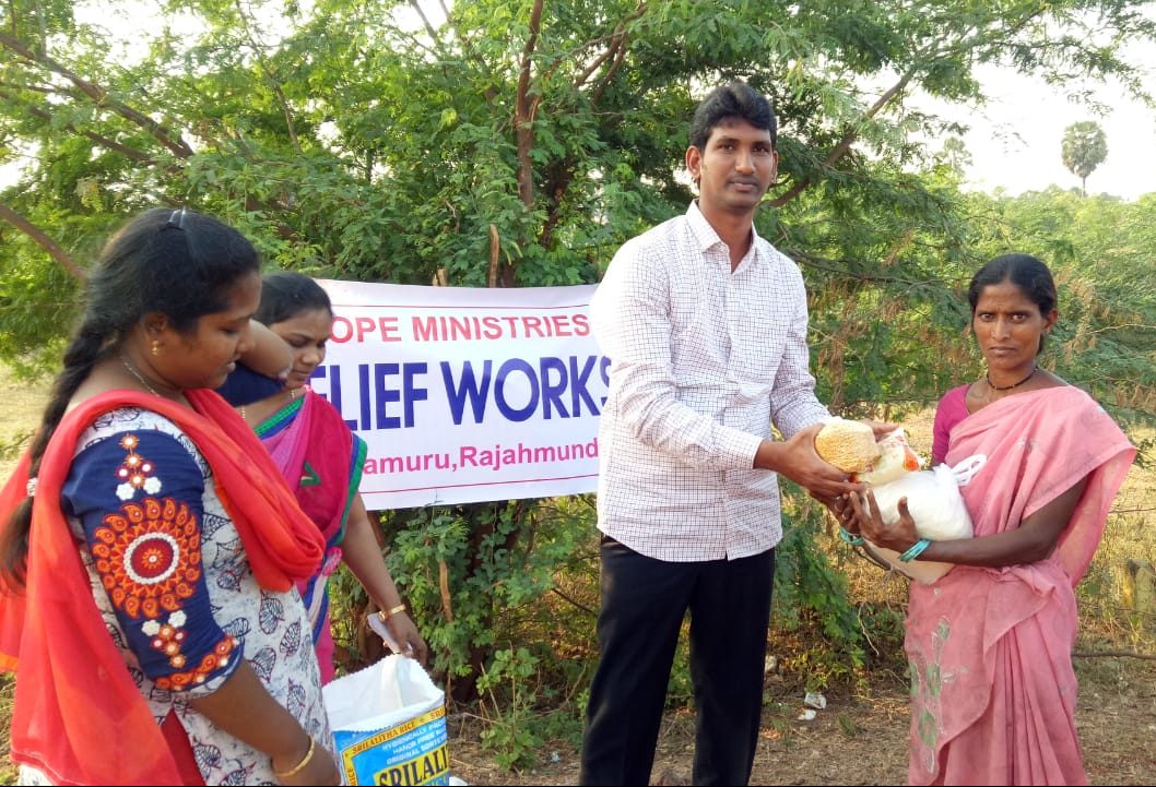 Relief works for poor people